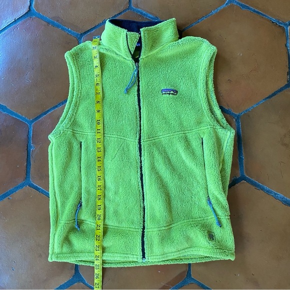Vintage Patagonia Fleece Full Zip Fleece Vest Green Made In USA Men’s M Outdoors - Picture 7 of 9